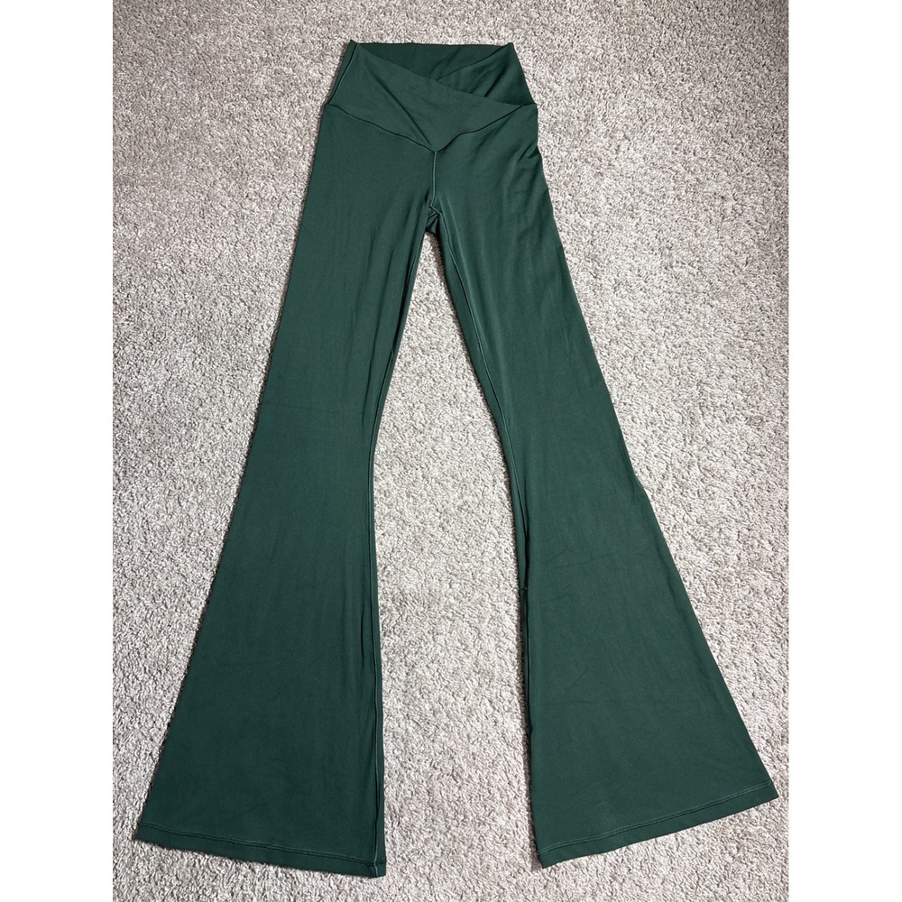 Offline by Aerie Real Me Crossover Flare Leggings Green S High Rise Yoga Pant